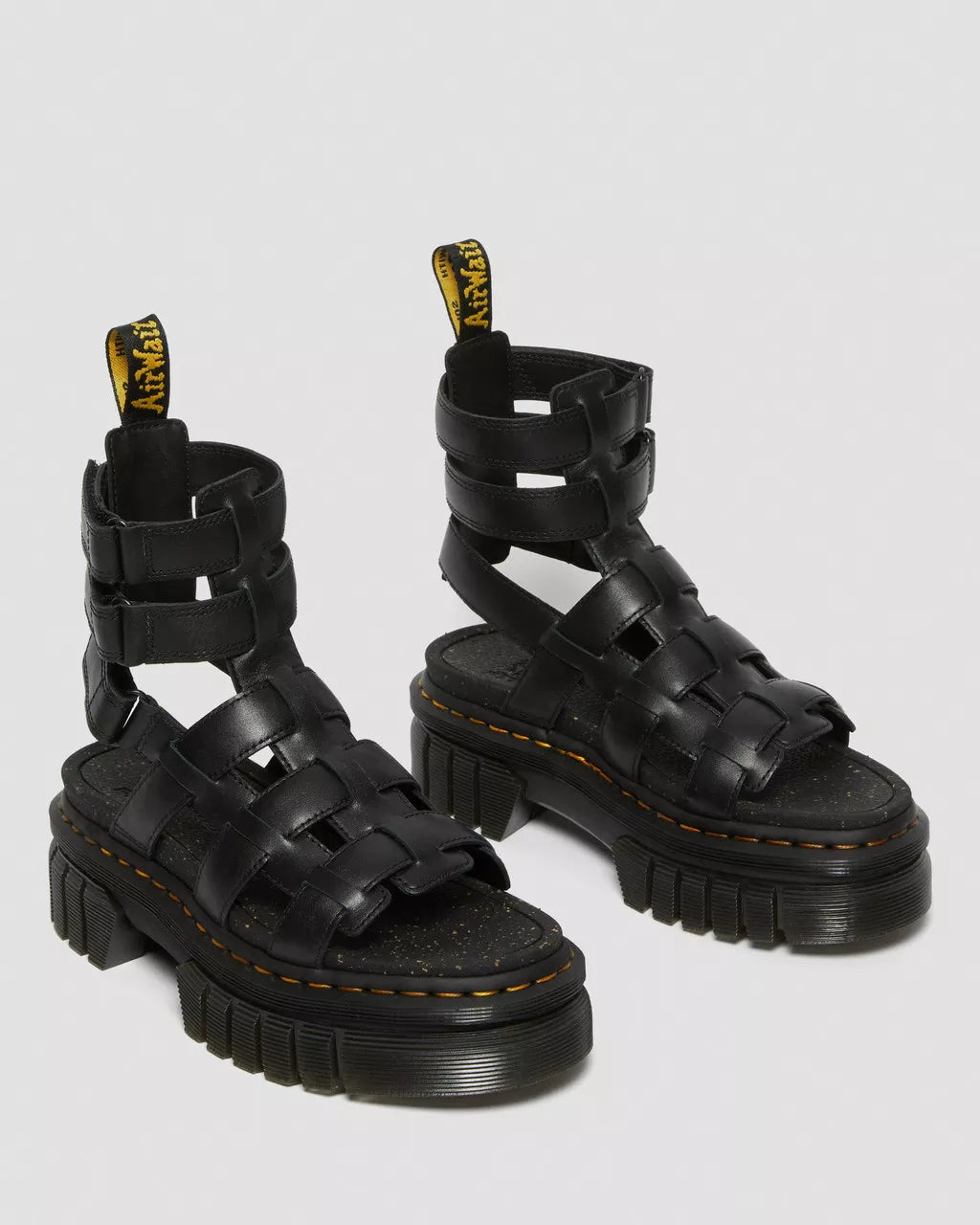 DR MARTENS Ricki Nappa Lux Leather Platform Gladiator Sandals