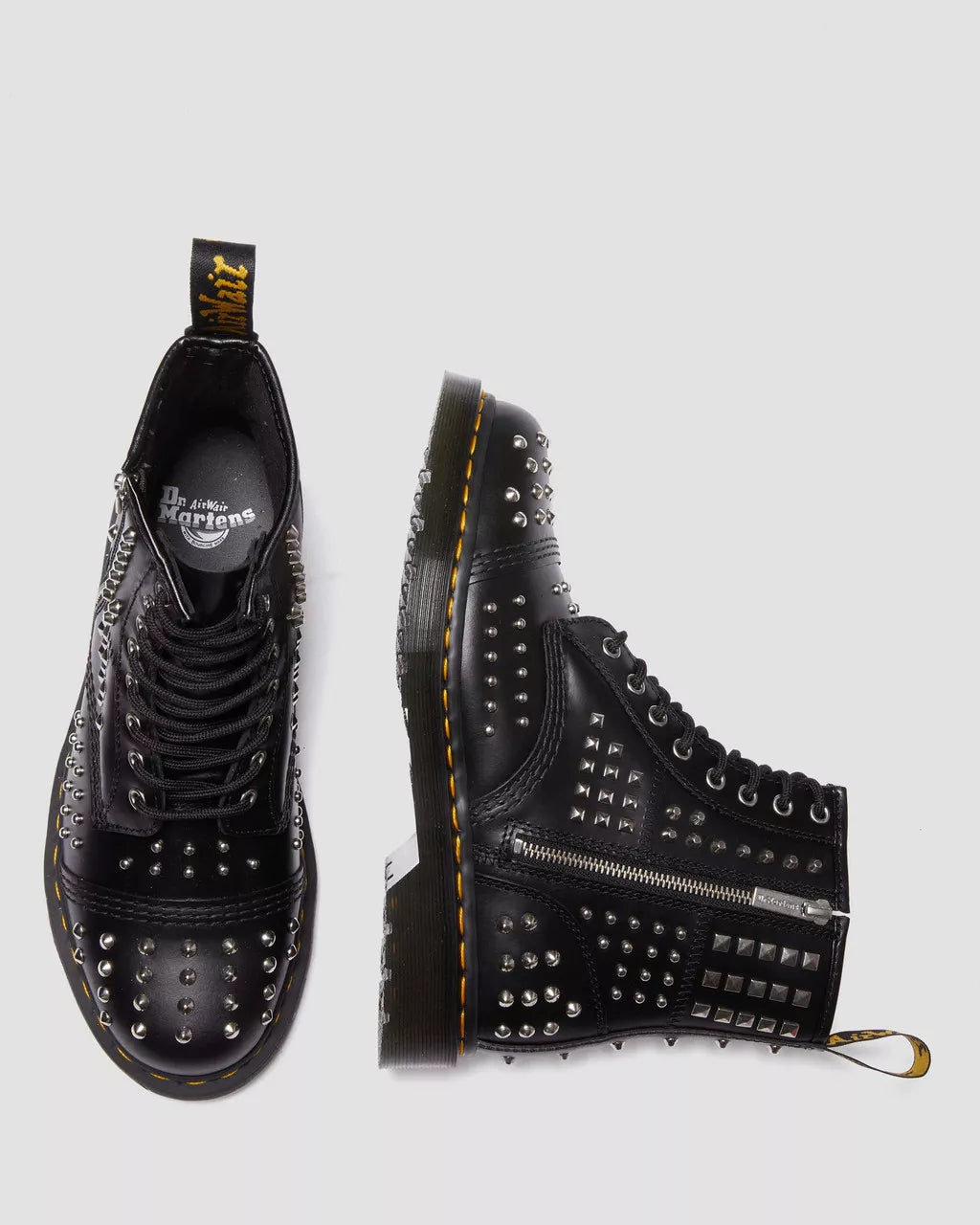 1460 Studded Zip Leather Boots