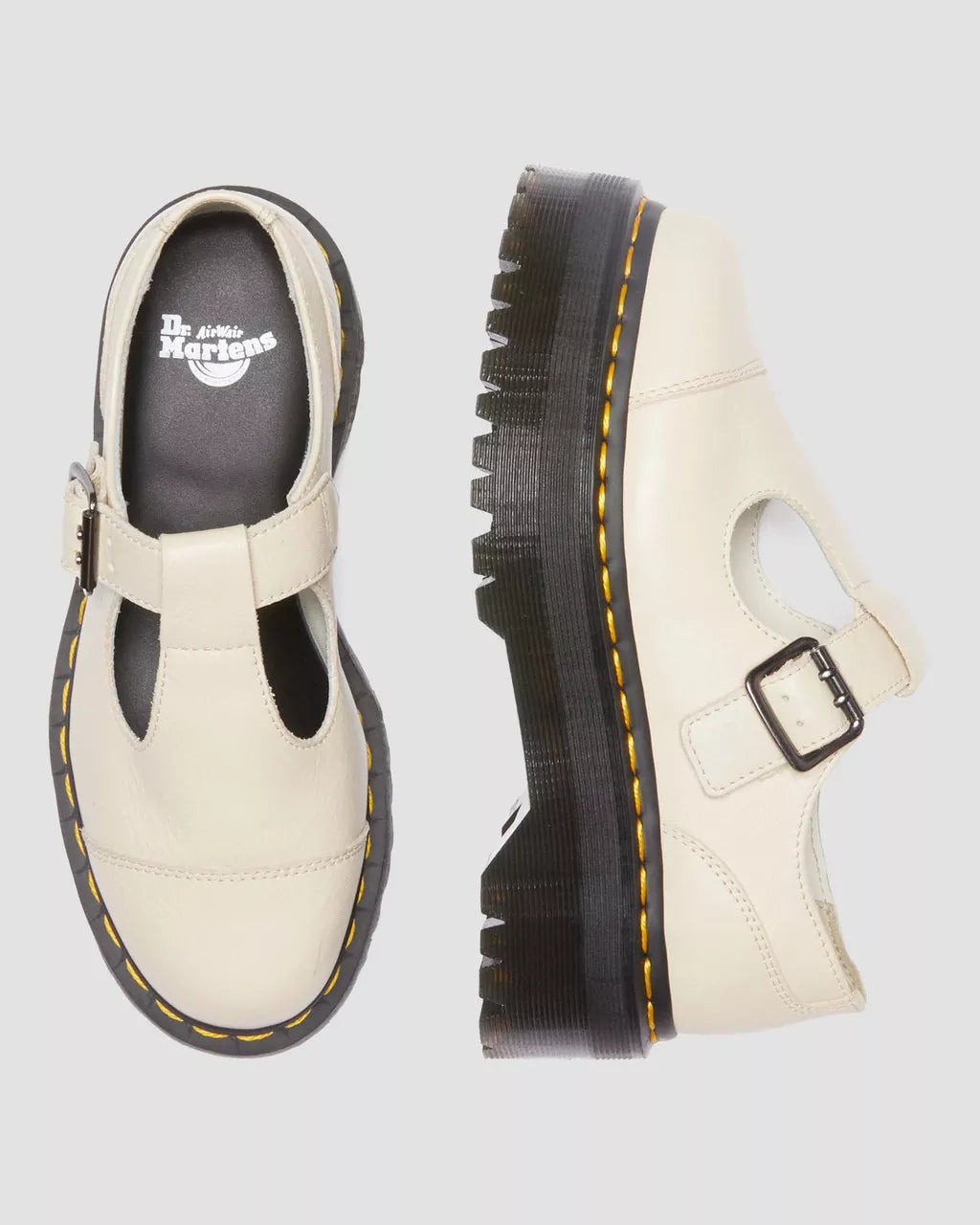 Bethan Pisa Leather Platform Mary Jane Shoes