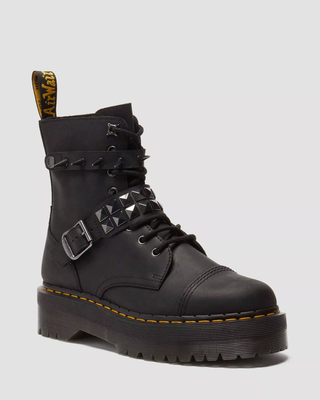 Jadon Spike Leather Platform Boots
