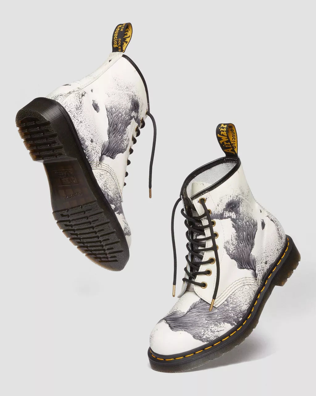 DR MARTENS 1460 Tate Decalcomania Leather Boots