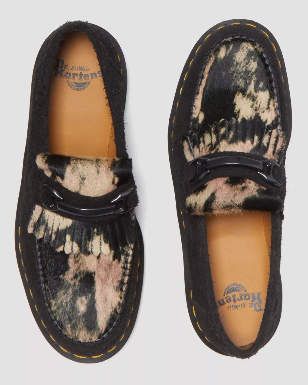 DR MARTENS Adrian Snaffle Suede &amp; Hair-On Loafers