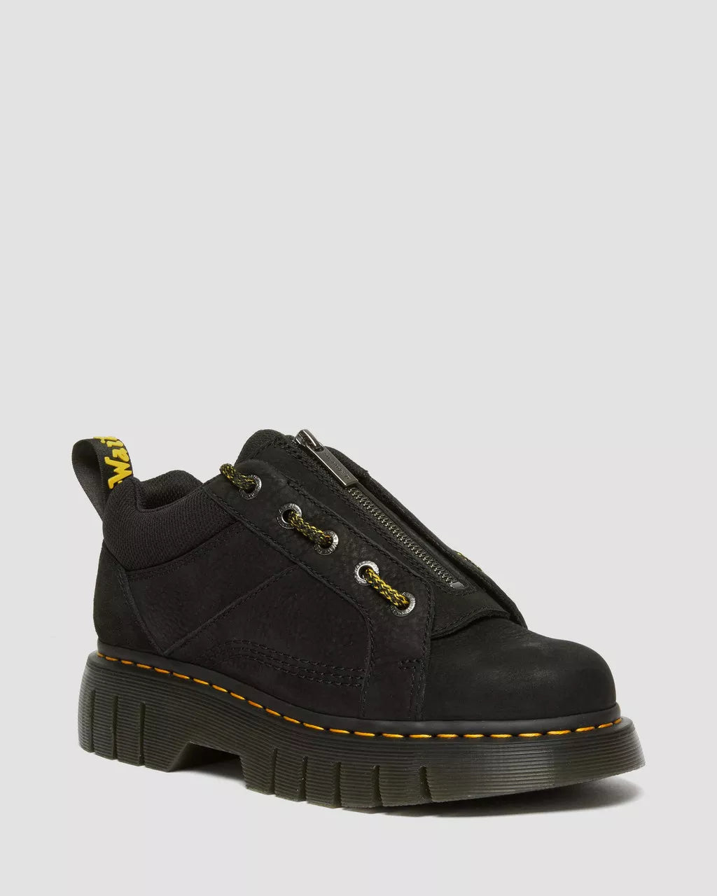 DR MARTENS Woodard Tumbled Nubuck Leather Zip Shoes