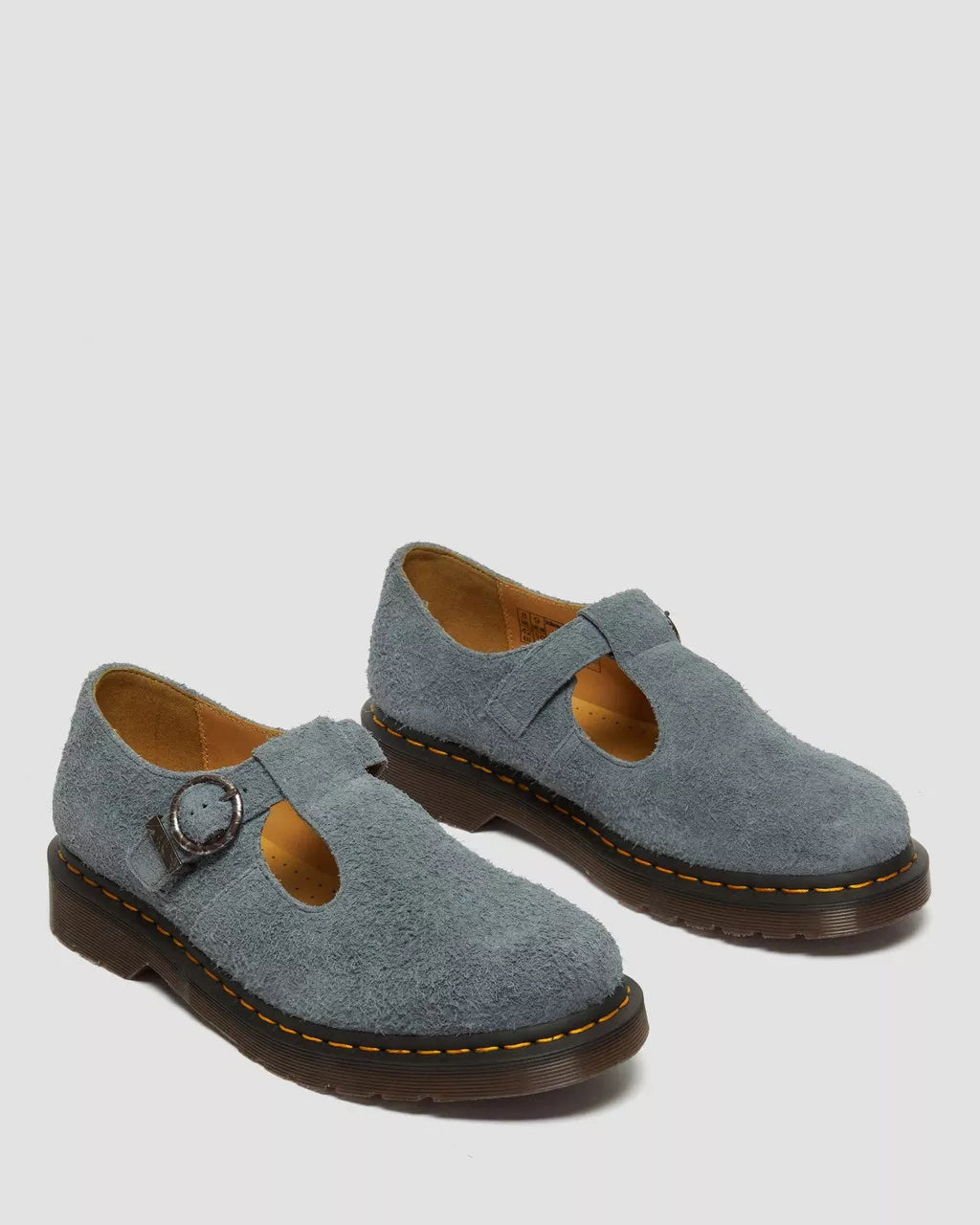 DR MARTENS T Bar Napped Leather Shoes