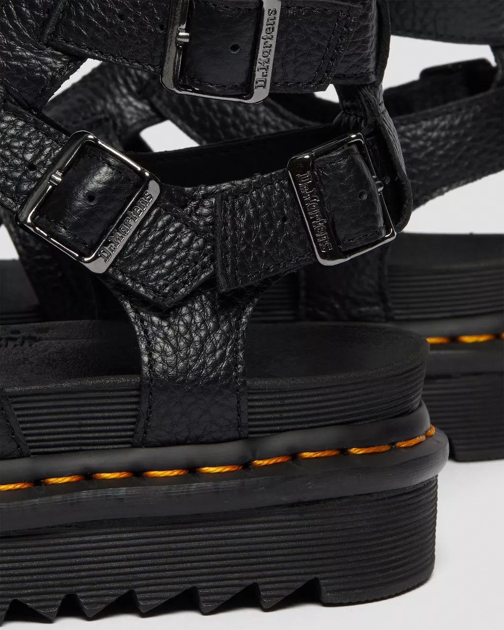 DR MARTENS Olson Zipped Leather Strap Sandals