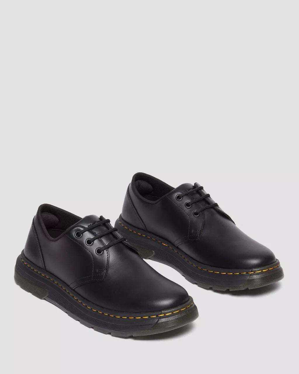 Crewson Lo Black Leather Shoes