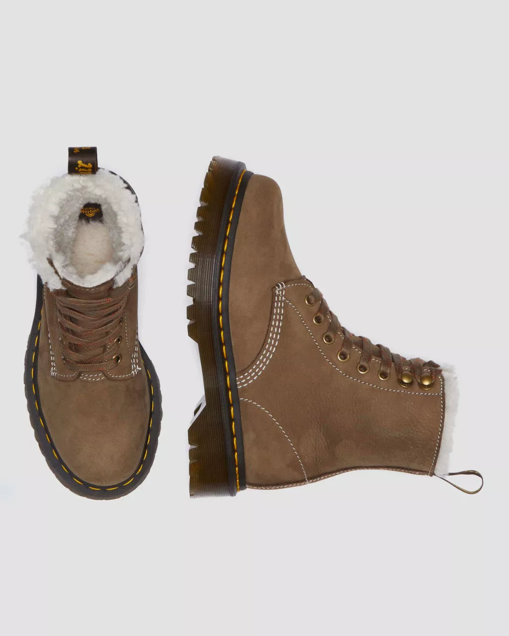 1460 Pascal Bex Faux Fur-Lined Platform  Boots