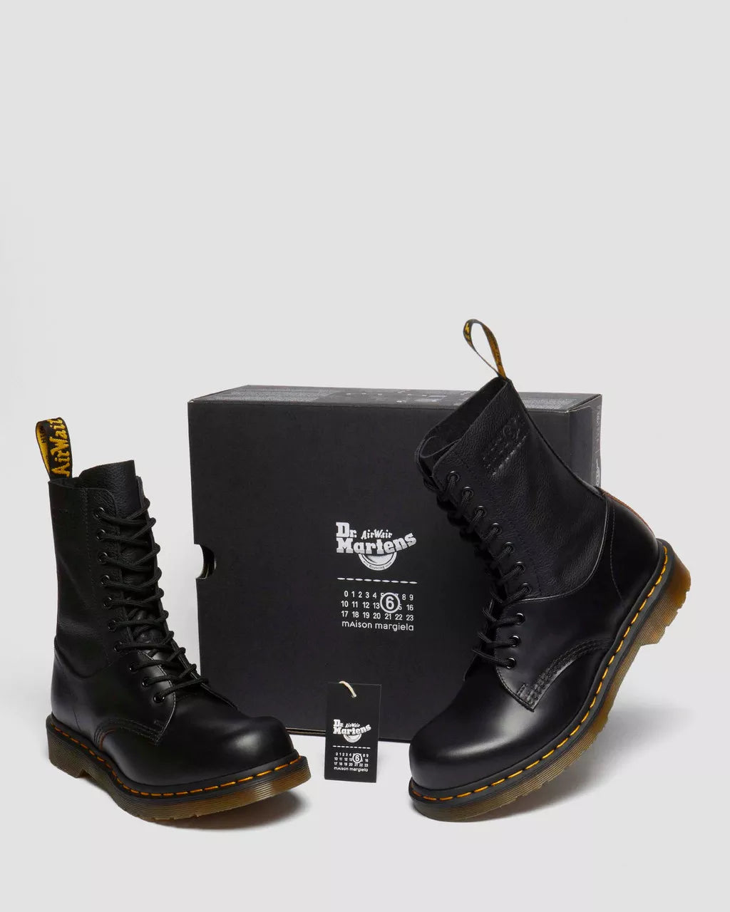 DR MARTENS 1490 / 1461 MM6 Leather Lace Up Boots