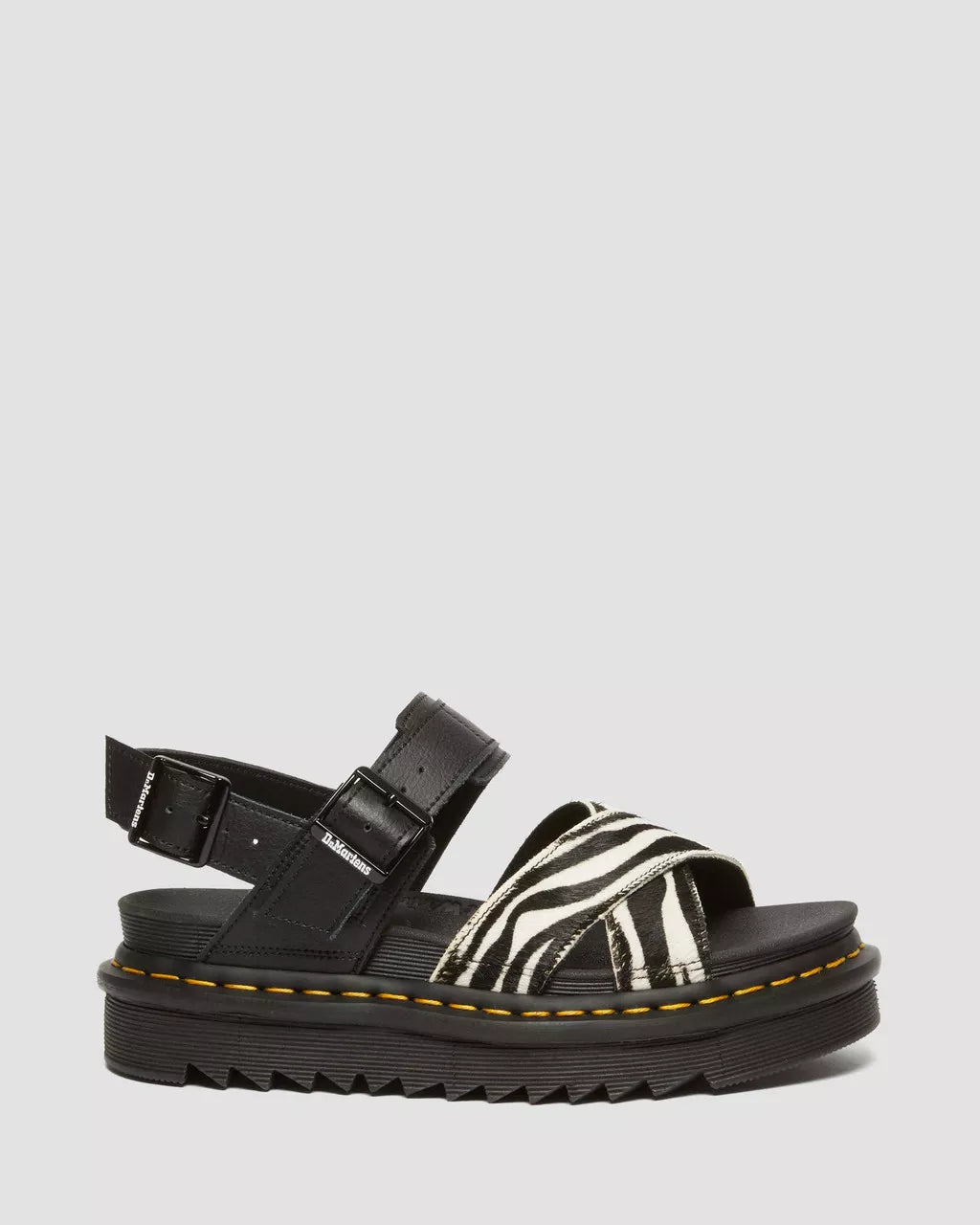 DR MARTENS Voss II Hair-On Zebra Print Sandals