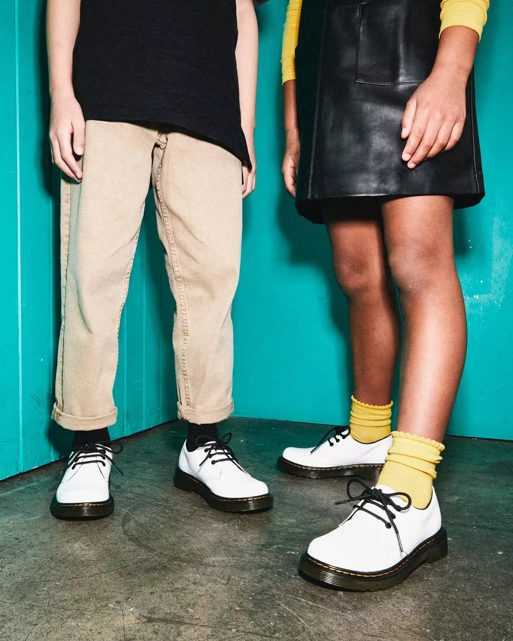 DR MARTENS 1461 Junior Leather Lace Up Shoes
