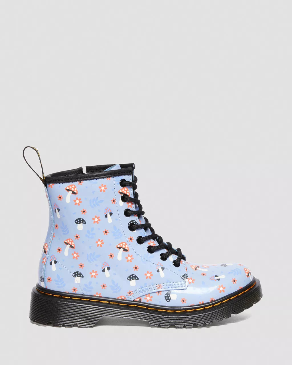DR MARTENS Junior 1460 Woodland Patent Leather Lace Up Boots