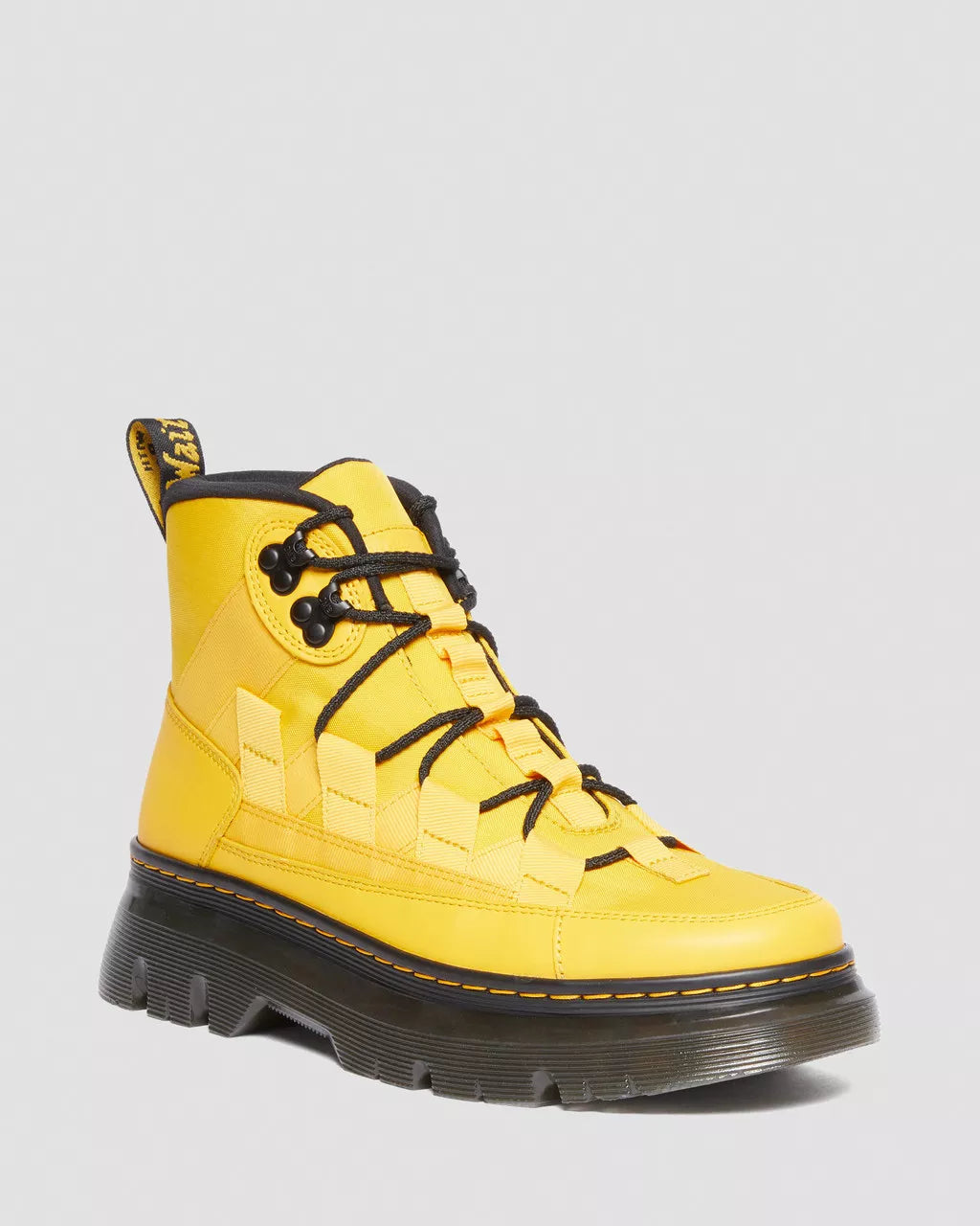 DR MARTENS Boury Nylon &amp; Leather Utility Boots