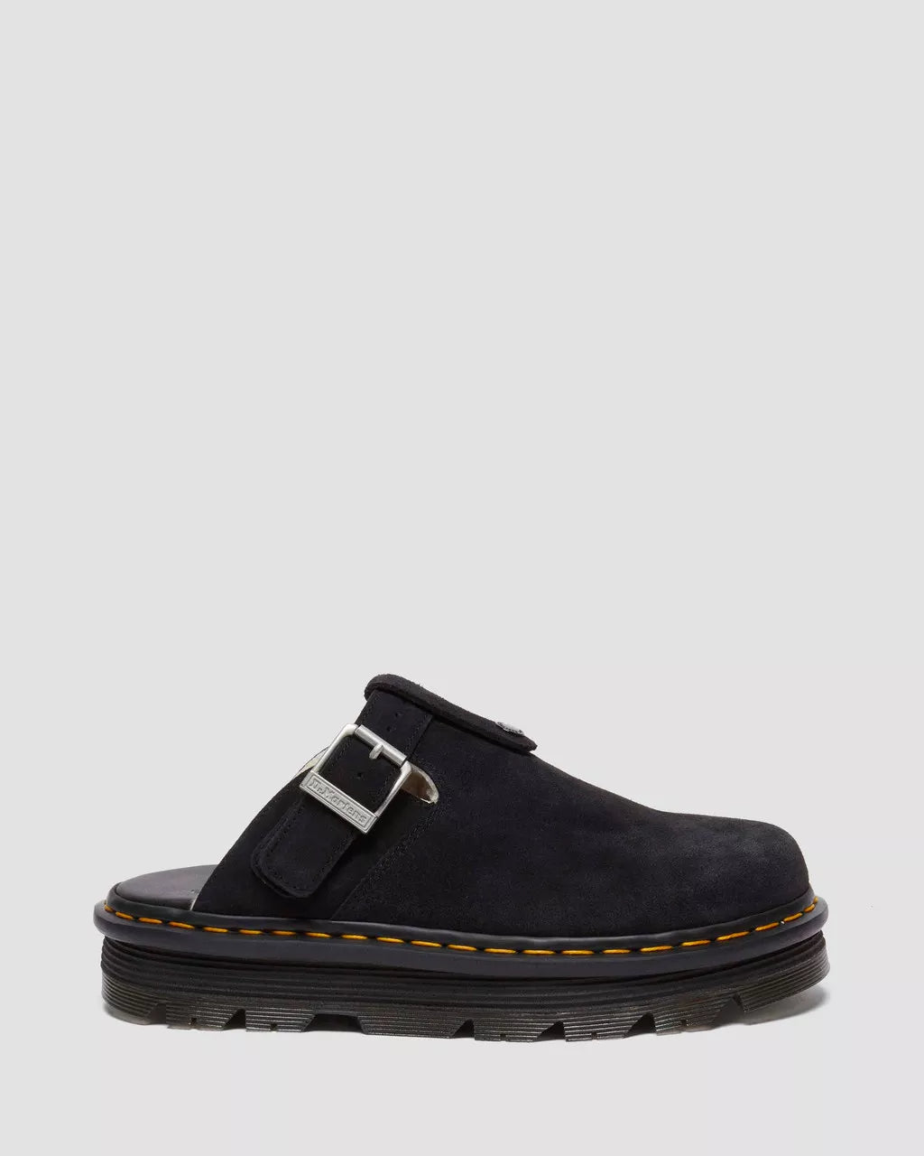 Zebzag Suede Fleece-Lined Platform Mules