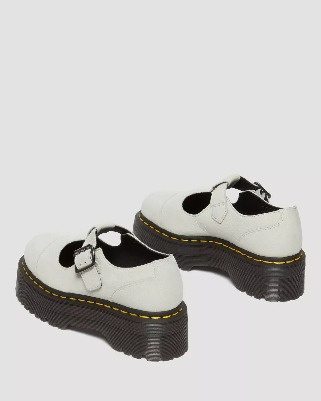 DR MARTENS Bethan Tumbled Nubuck Leather Platform Mary Jane Shoes