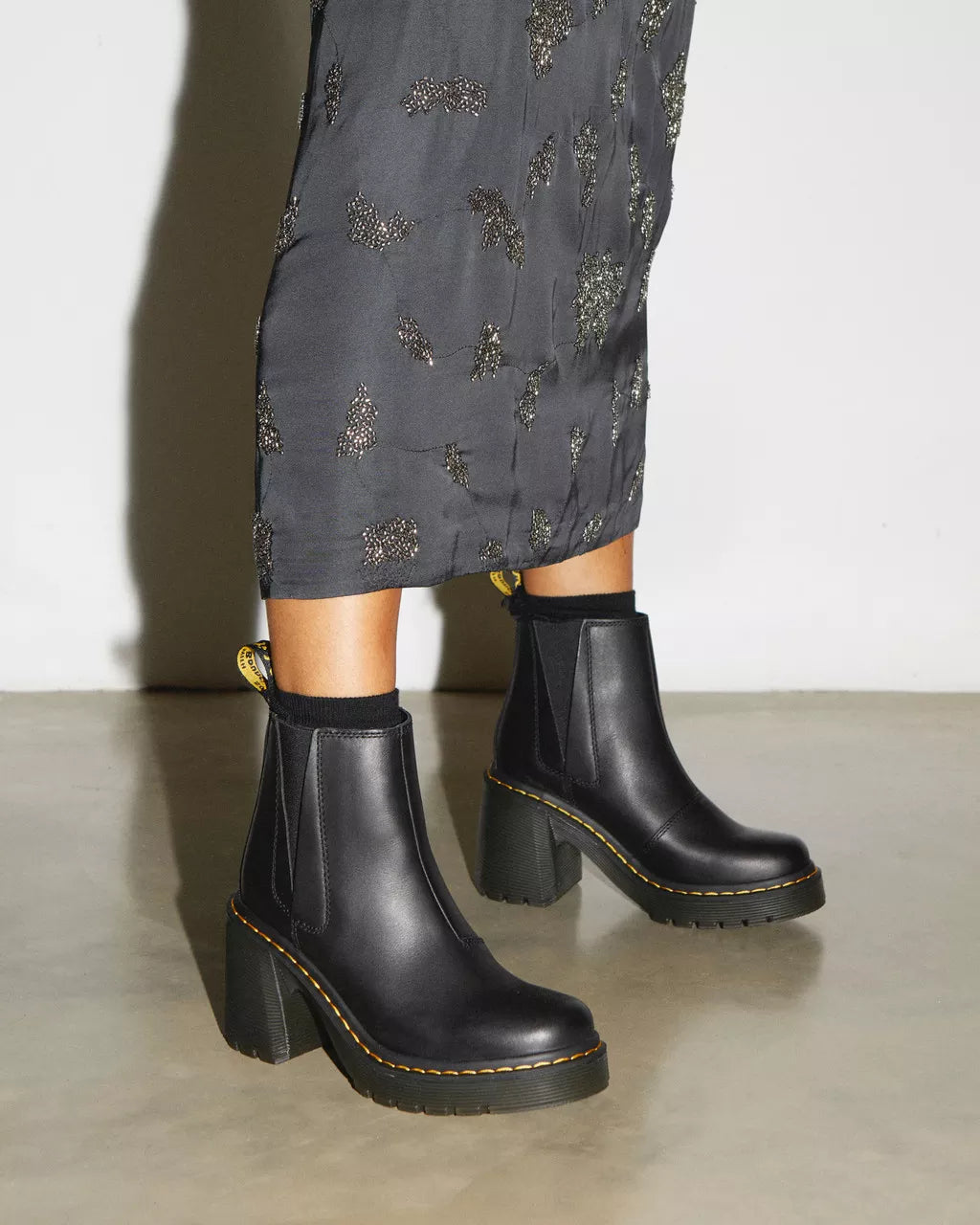 Spence Leather Flared Heel Chelsea Boots