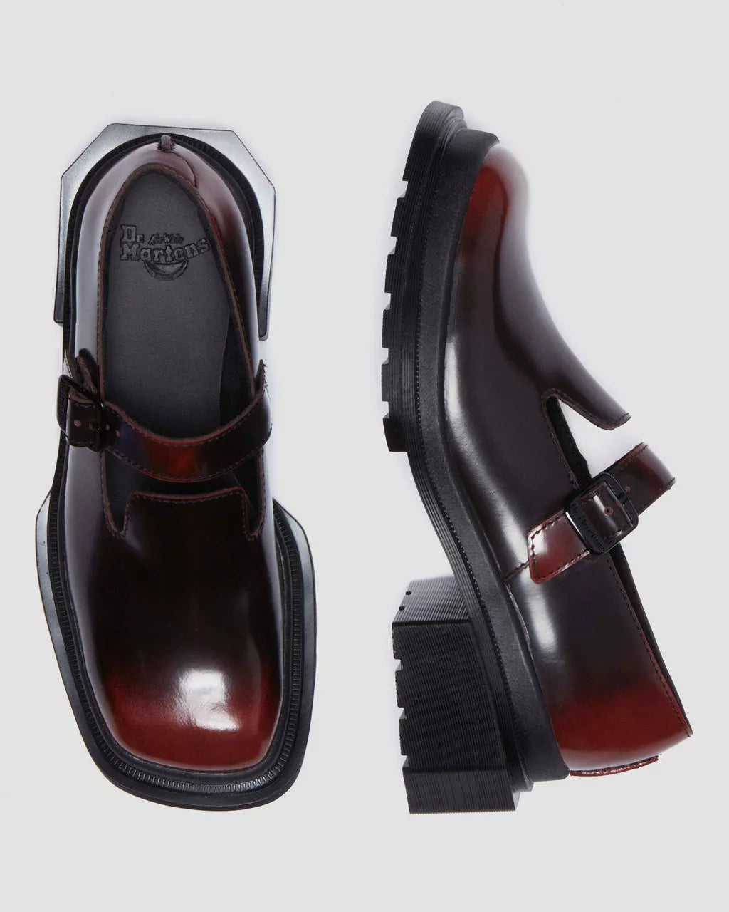 Maybole Square Toe Leather Mary Jane Shoes