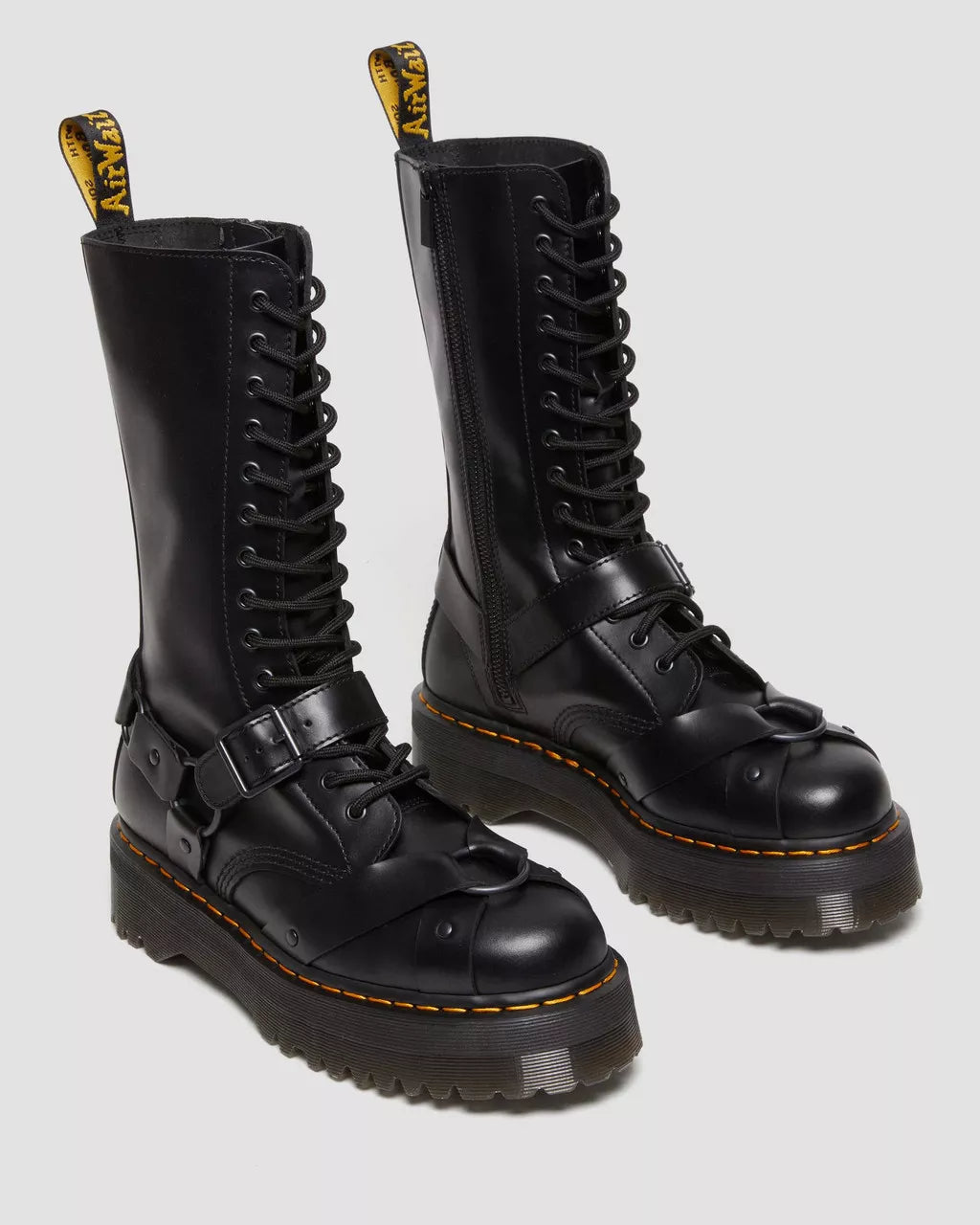 DR MARTENS 1914 Harness Leather Tall Lace Up Platform Boots