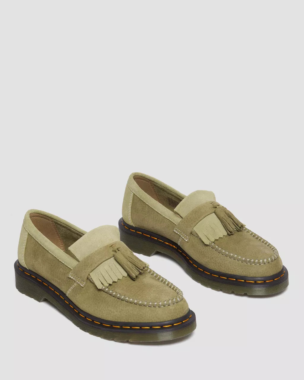 DR MARTENS Adrian Tumbled Nubuck Leather Tassel Loafers