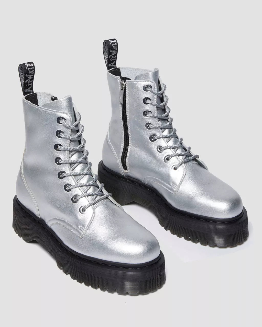DR MARTENS Jadon Metallic Leather Platform Boots