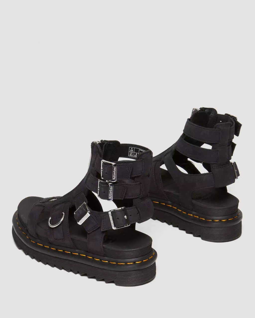 Olson Tumbled Nubuck Leather Gladiator Zip Sandals