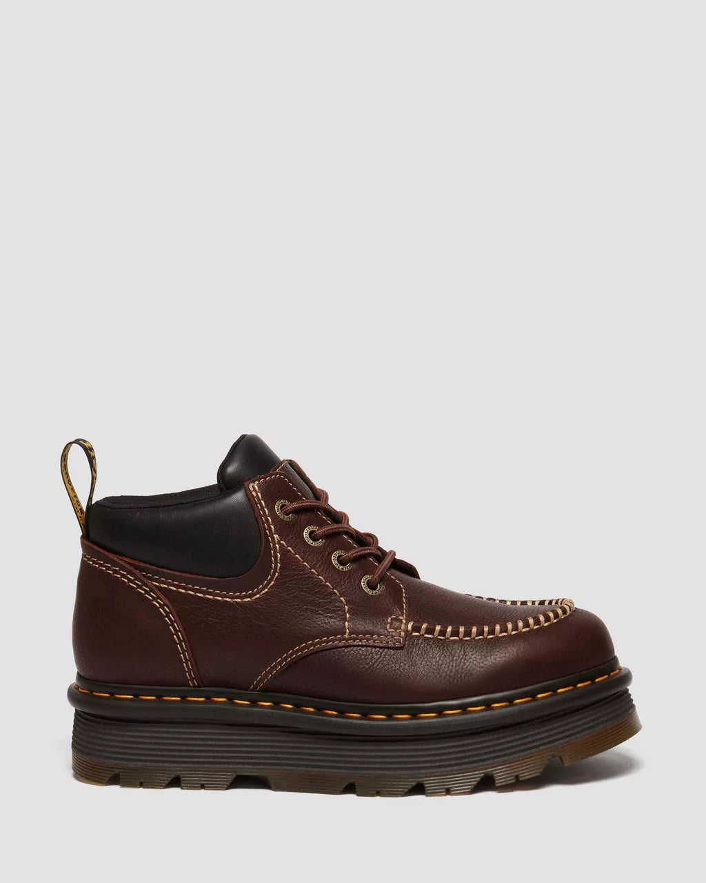 Zebzag Leather Casual 4-Eye Lace-Up Boots