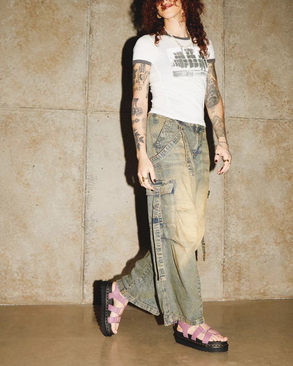 DR MARTENS Nartilla Leather Gladiator Sandals
