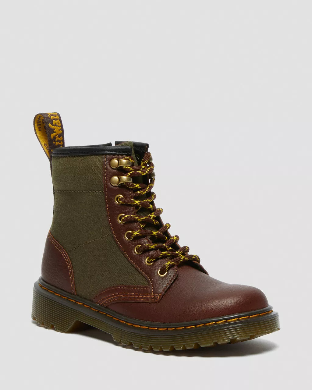 Junior 1460 Panel Canvas &amp; Leather Boots