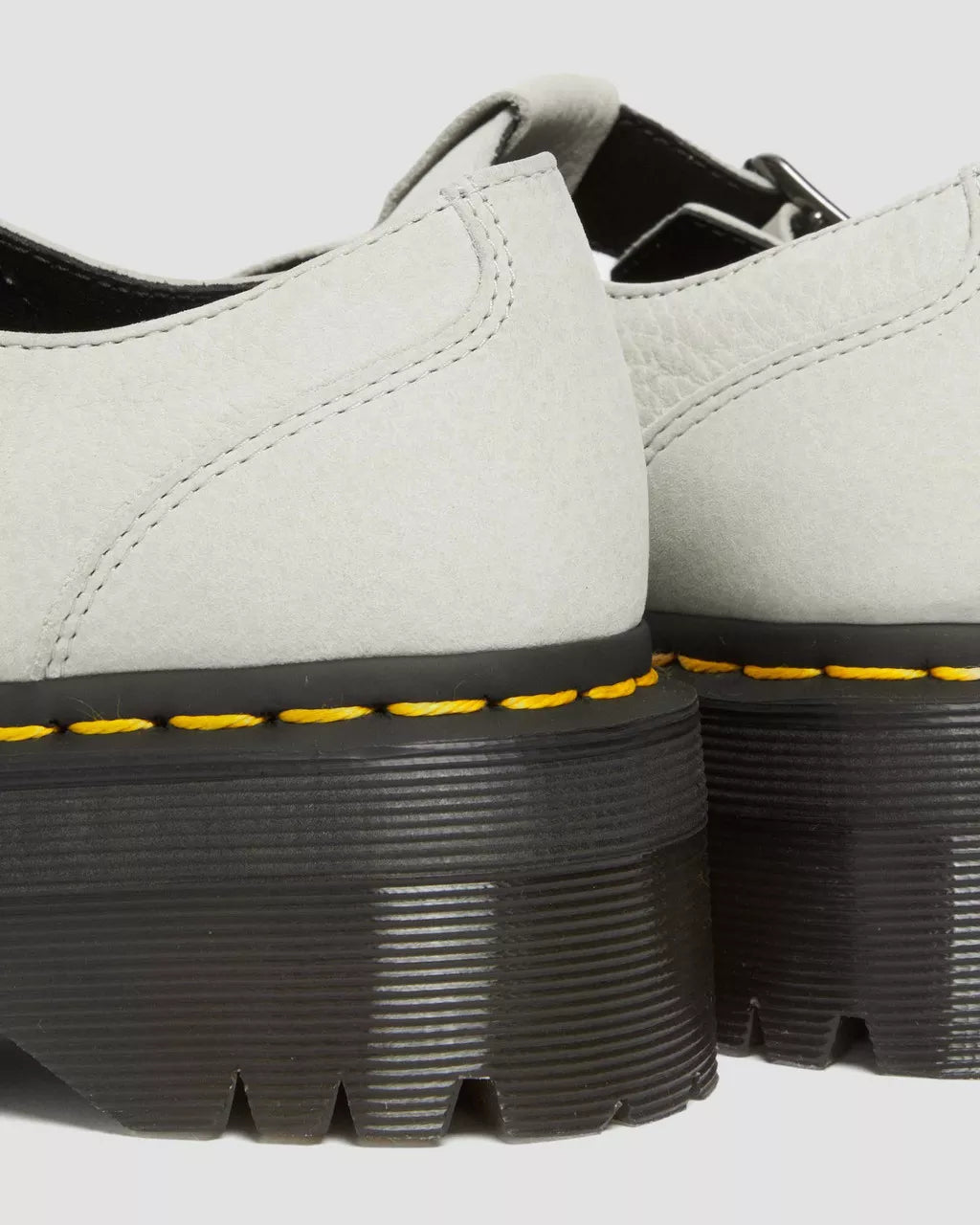 DR MARTENS Bethan Tumbled Nubuck Leather Platform Mary Jane Shoes