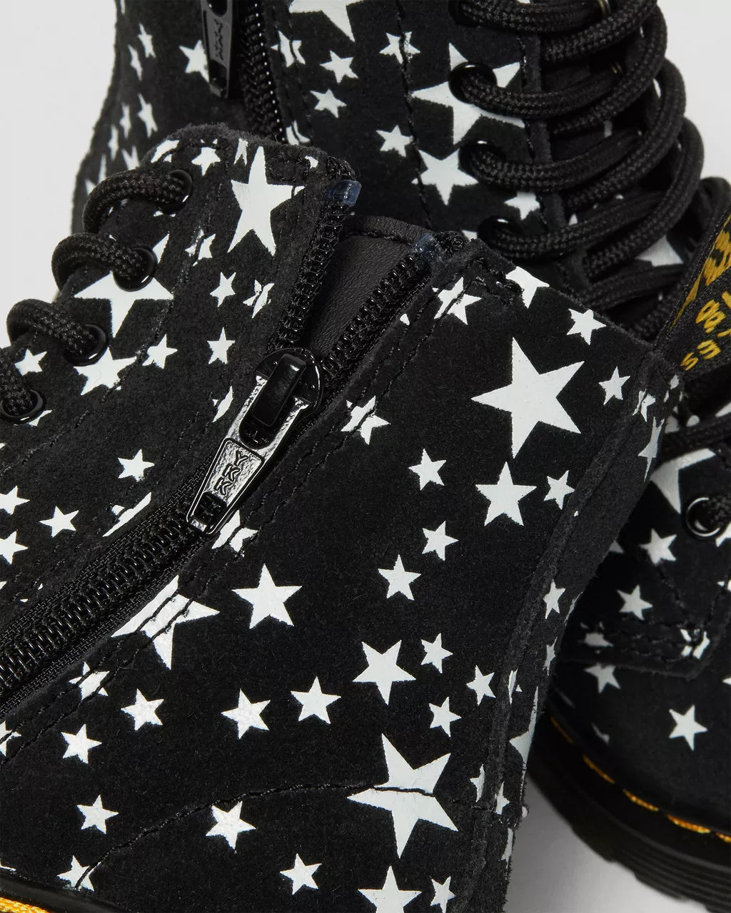 DR MARTENS Toddler 1460 Pascal Star Suede Lace Up Boots