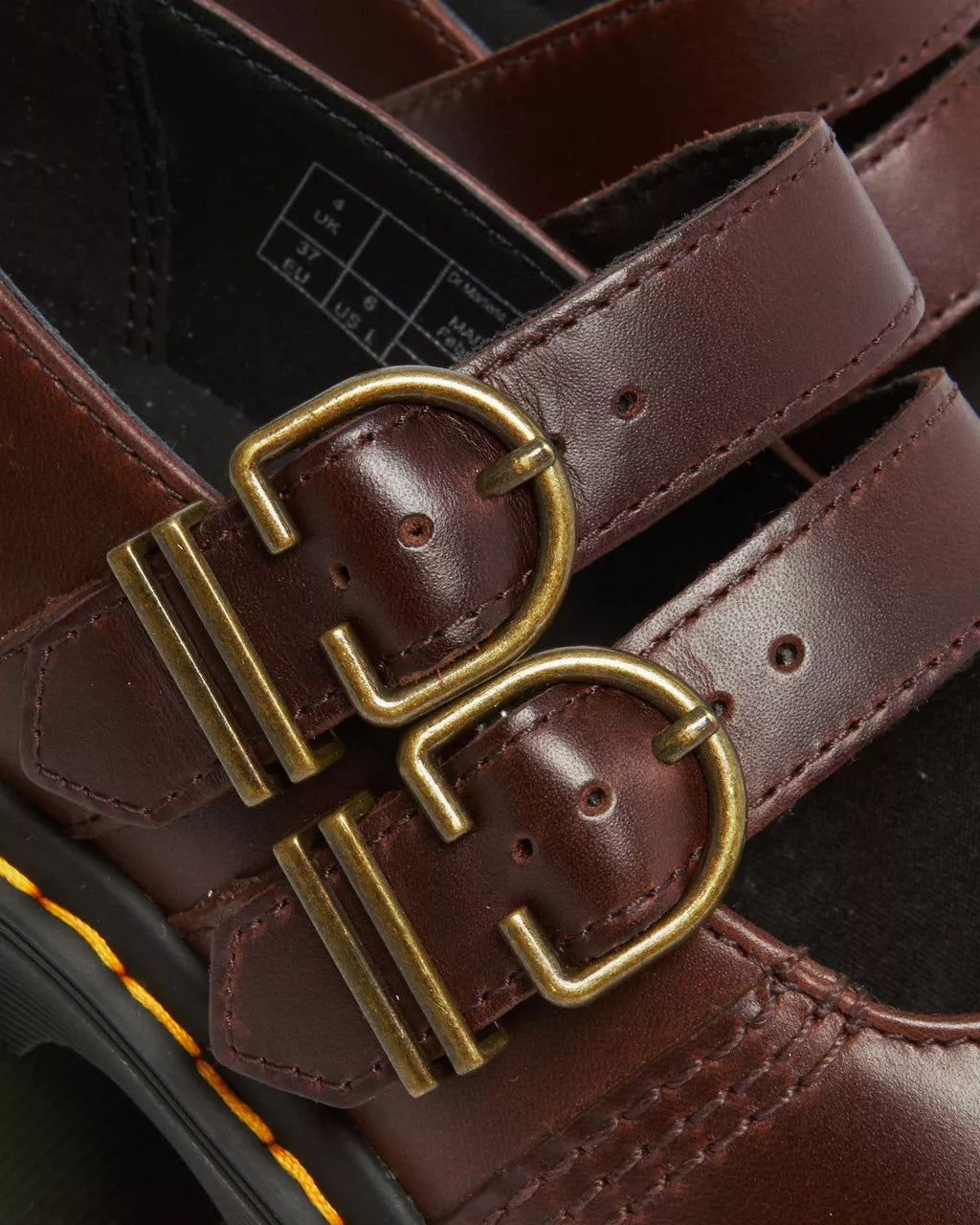 DR MARTENS Eviee Leather Mary Jane Heeled Shoes
