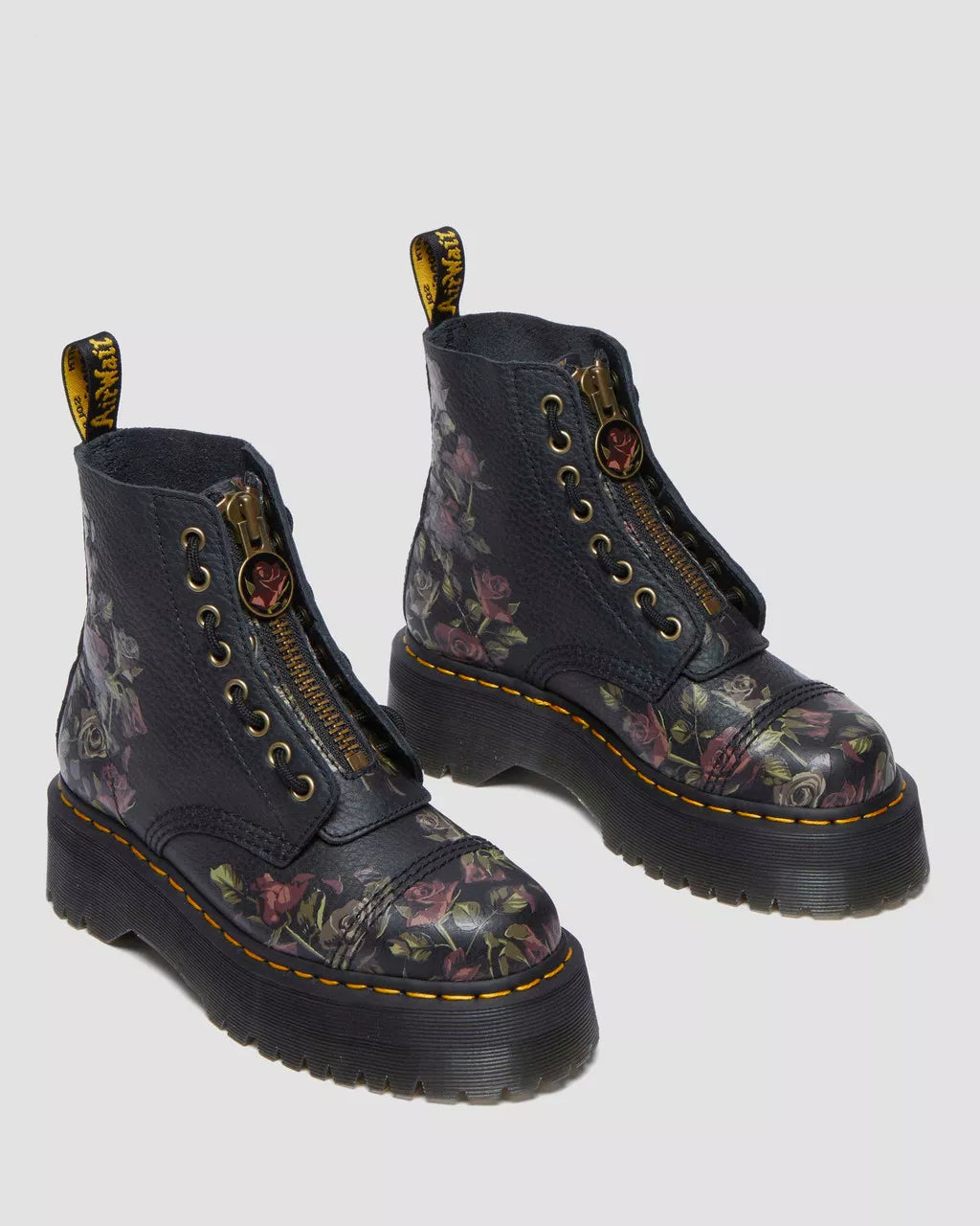 Sinclair Decayed Roses Tumbled Nappa Leather Boots