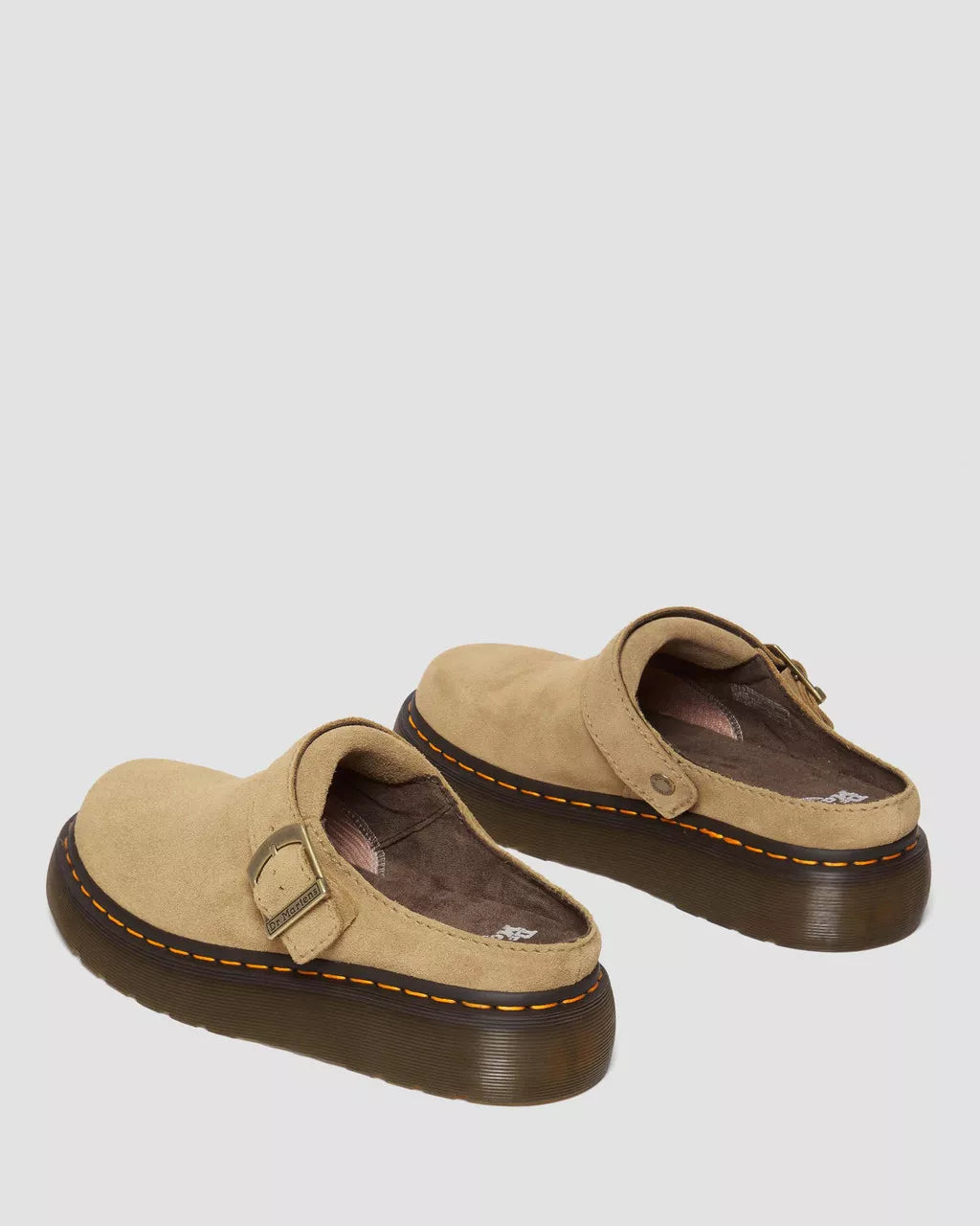 DR MARTENS Laketen Bronx Suede Platform Mules