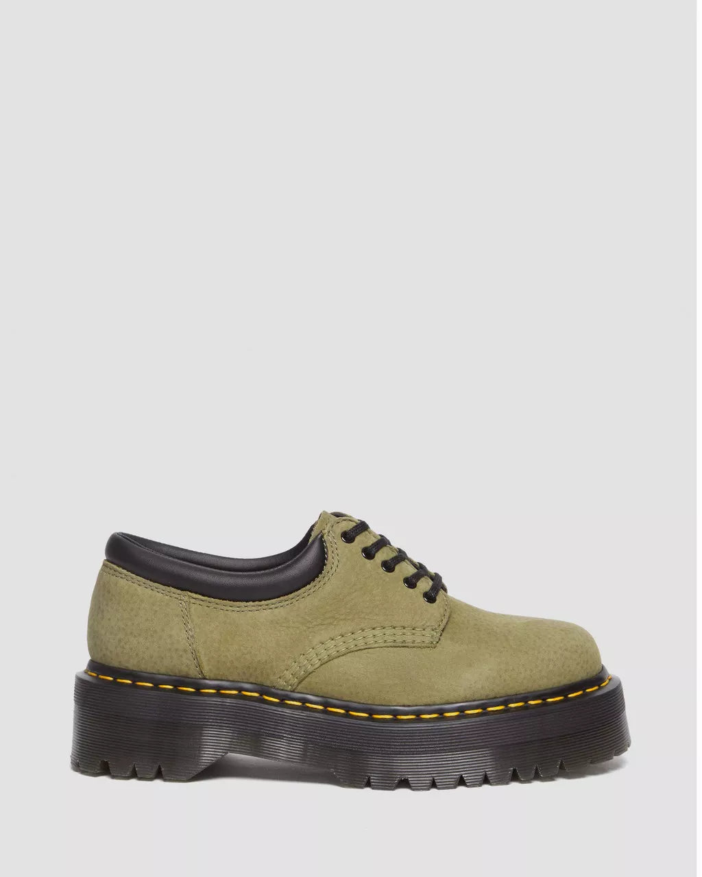 DR MARTENS 8053 Tumbled Nubuck Leather Platform Shoes