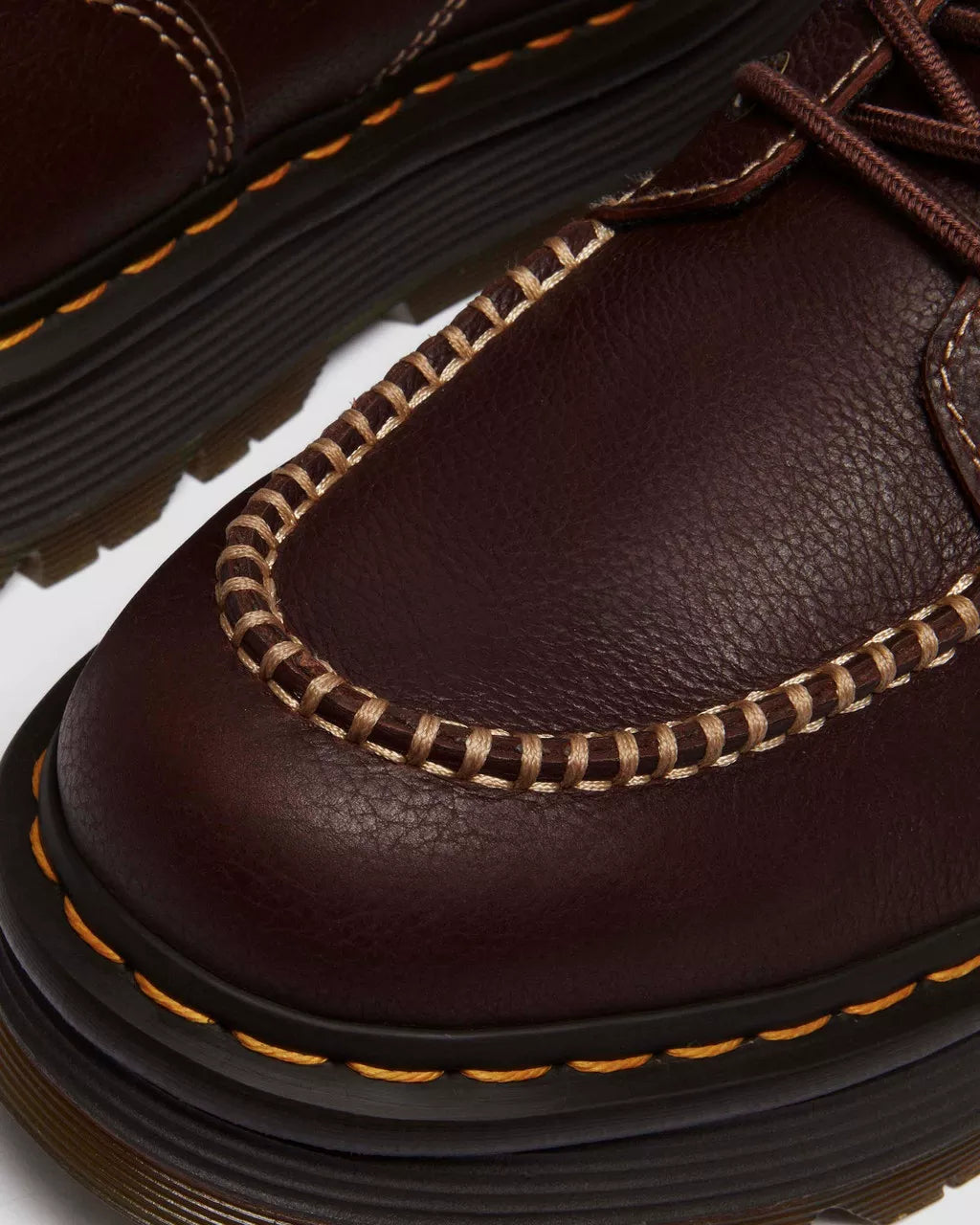 Zebzag Leather Casual 4-Eye Lace-Up Boots