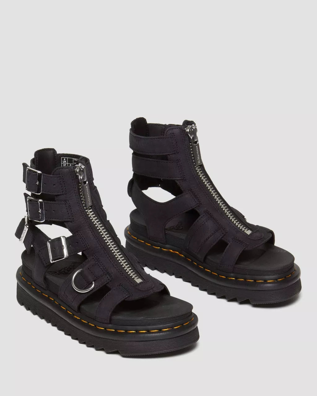Olson Tumbled Nubuck Leather Gladiator Zip Sandals