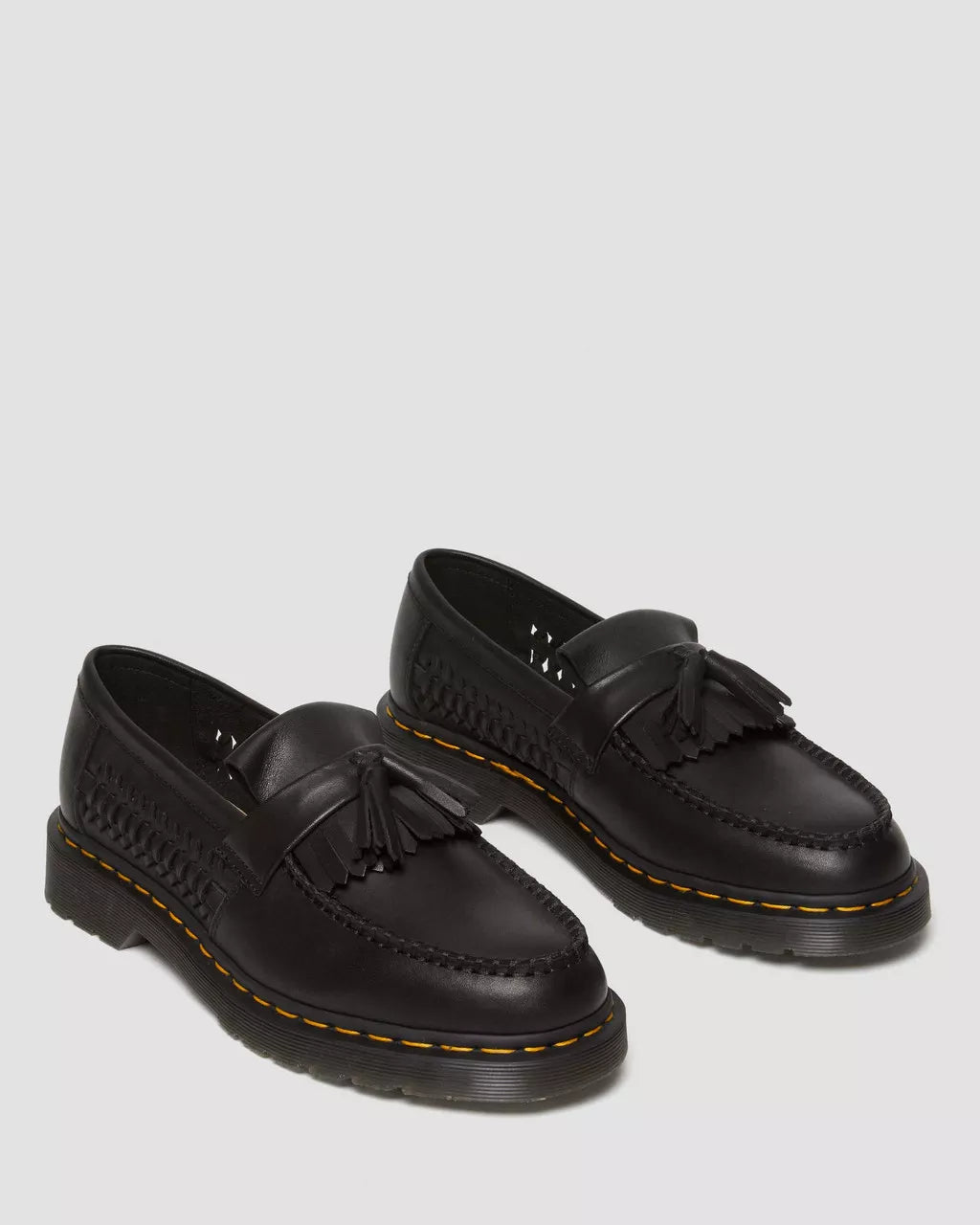 DR MARTENS Adrian Woven Leather Tassel Loafers