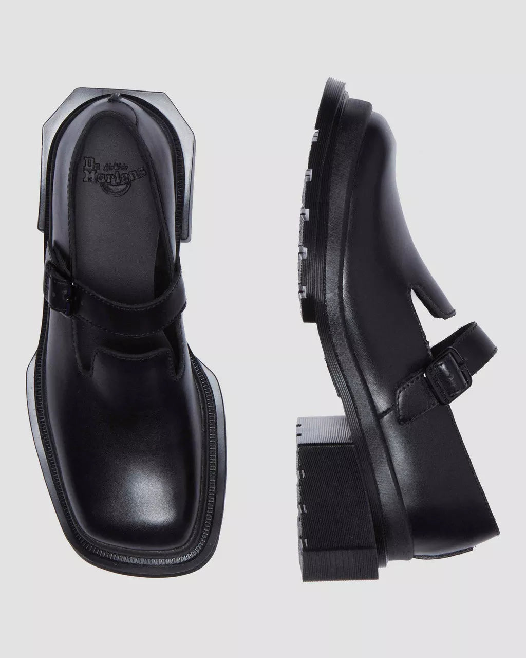 Maybole Square Toe Leather Mary Jane Shoes