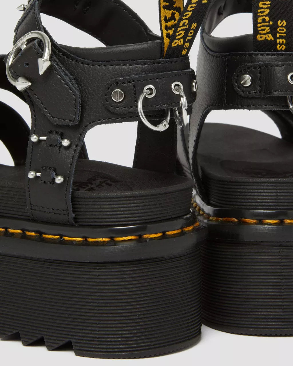 DR MARTENS Blaire Piercing Leather Platform Sandals