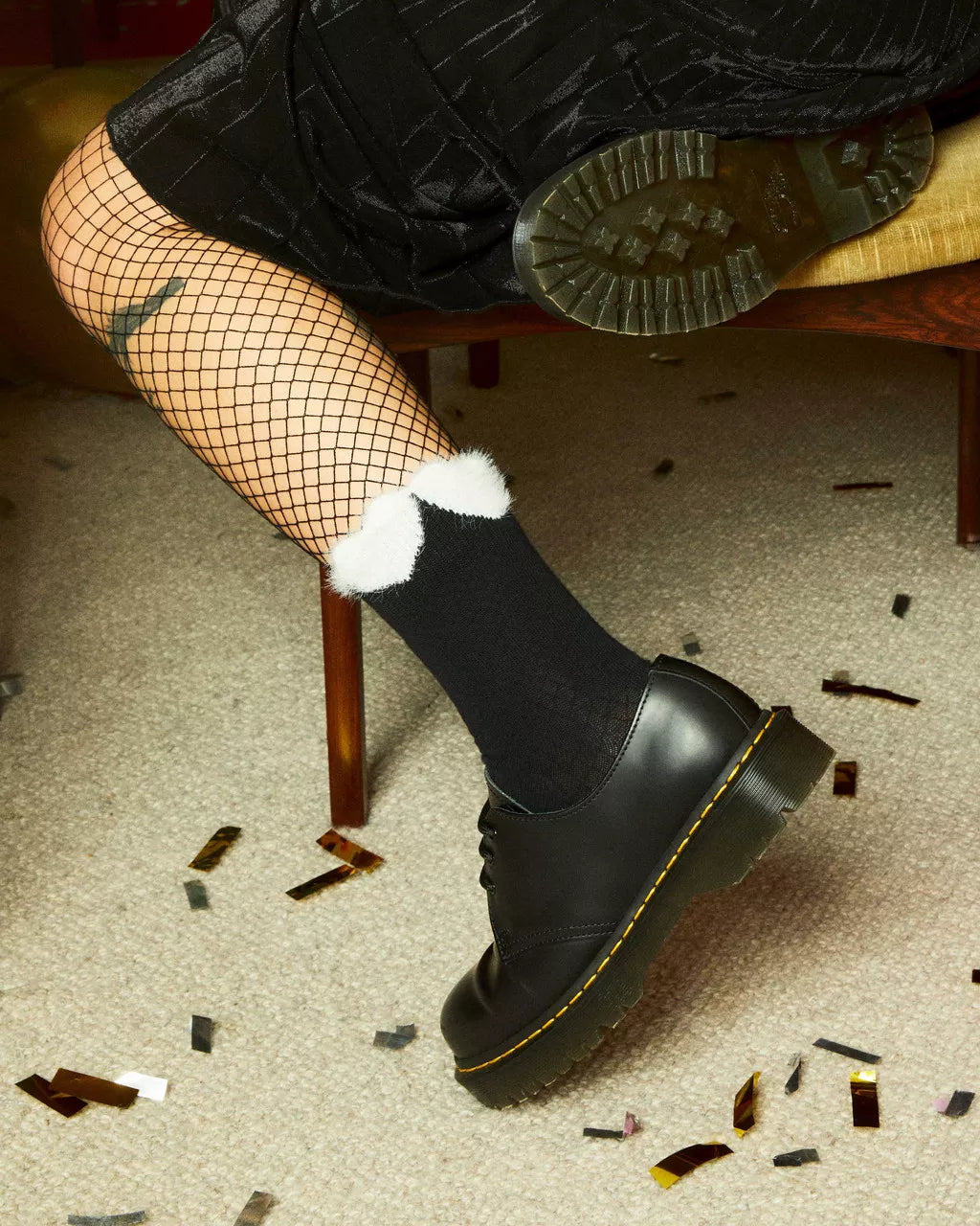 DR MARTENS Heart Detail Cotton Blend Socks