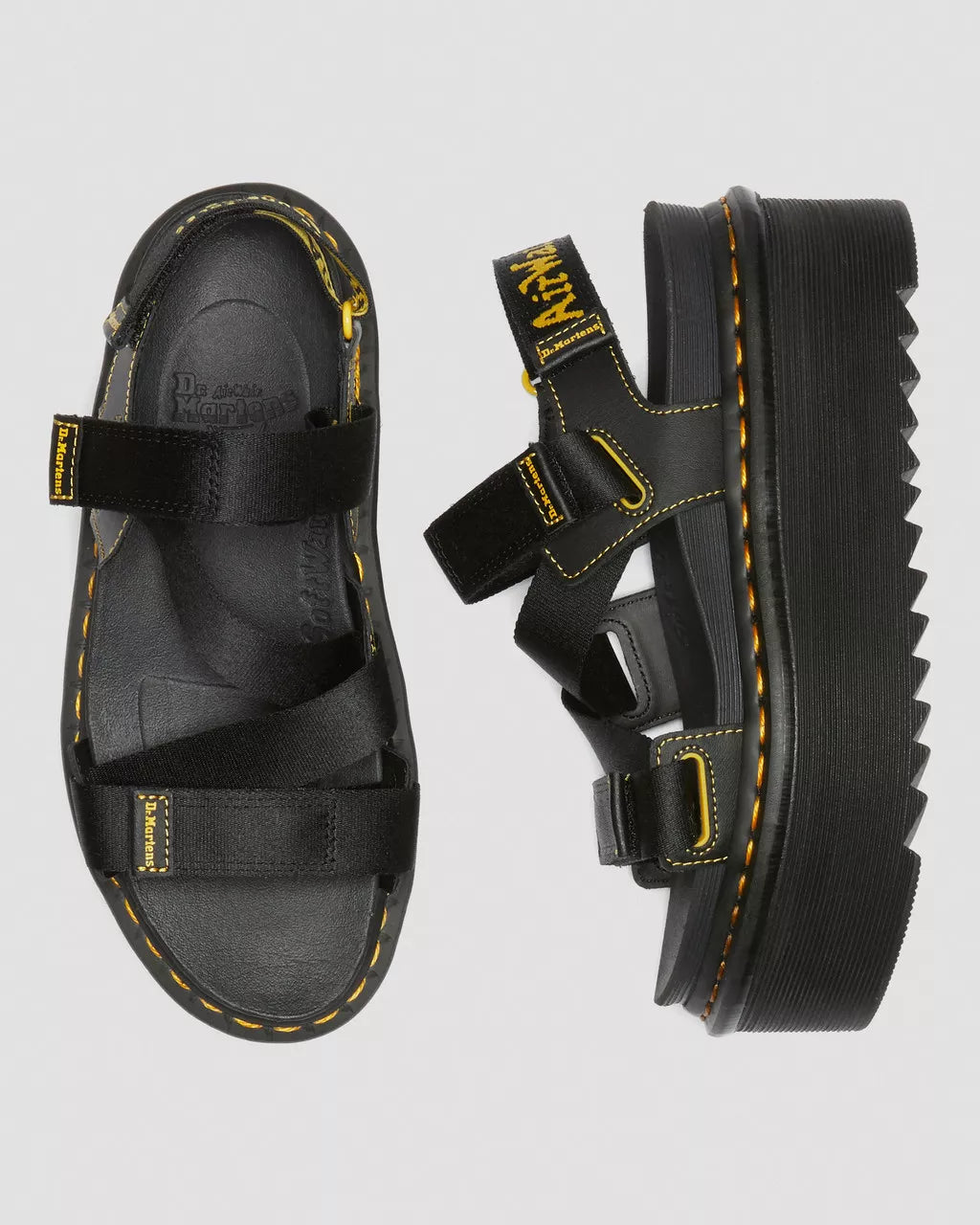 DR MARTENS Kimber Logo Webbing Strap Sandals