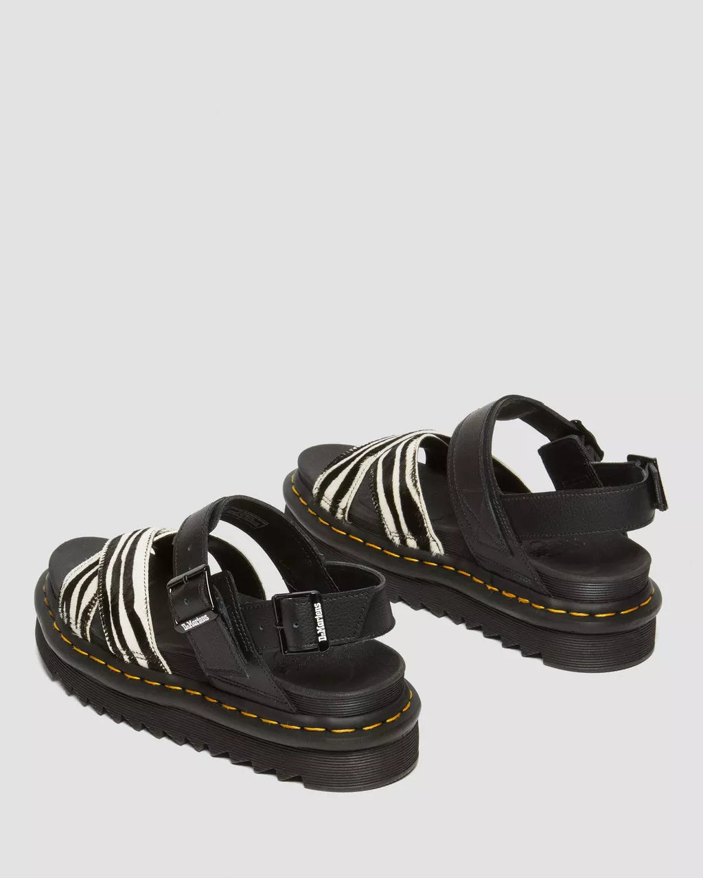 DR MARTENS Voss II Hair-On Zebra Print Sandals