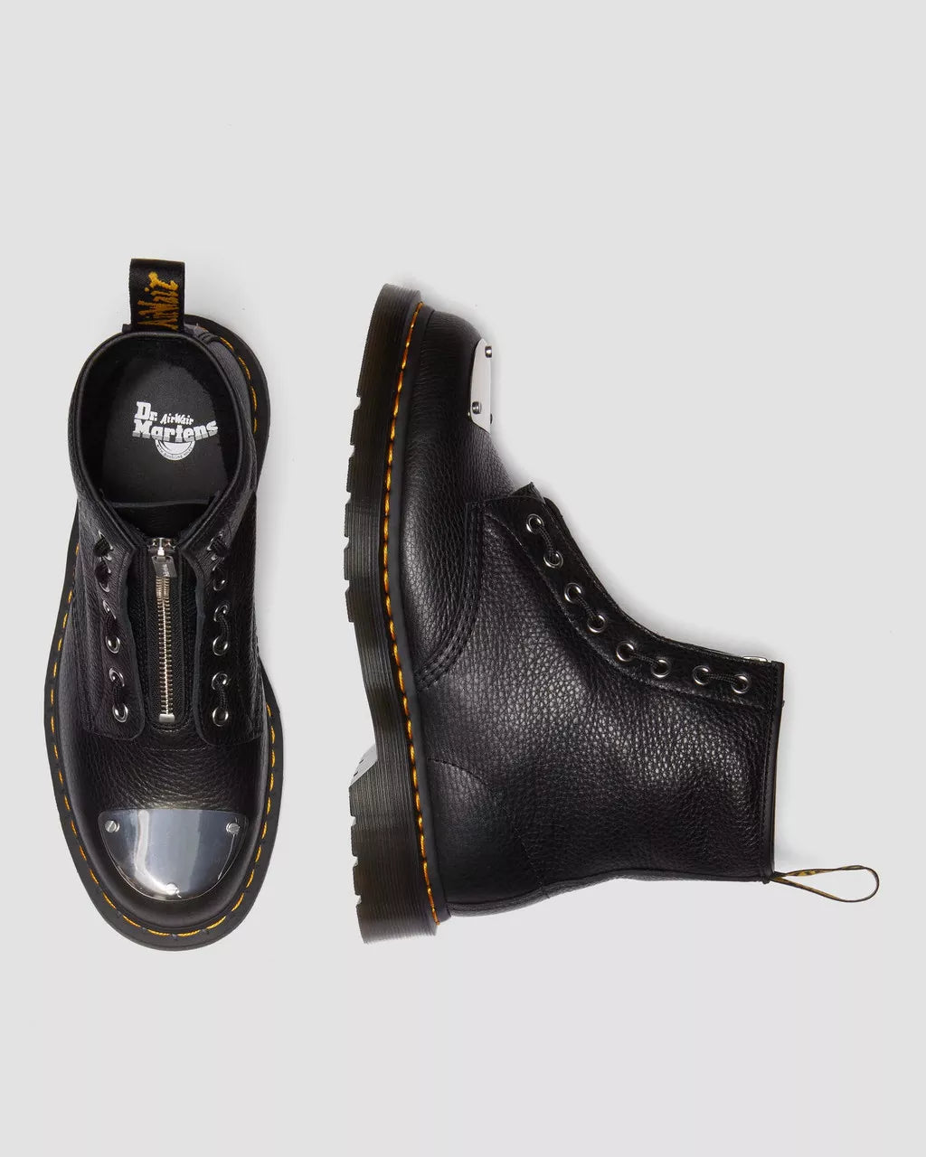 DR MARTENS 1460 Toe Plate Lunar Leather Jungle Zip Boots