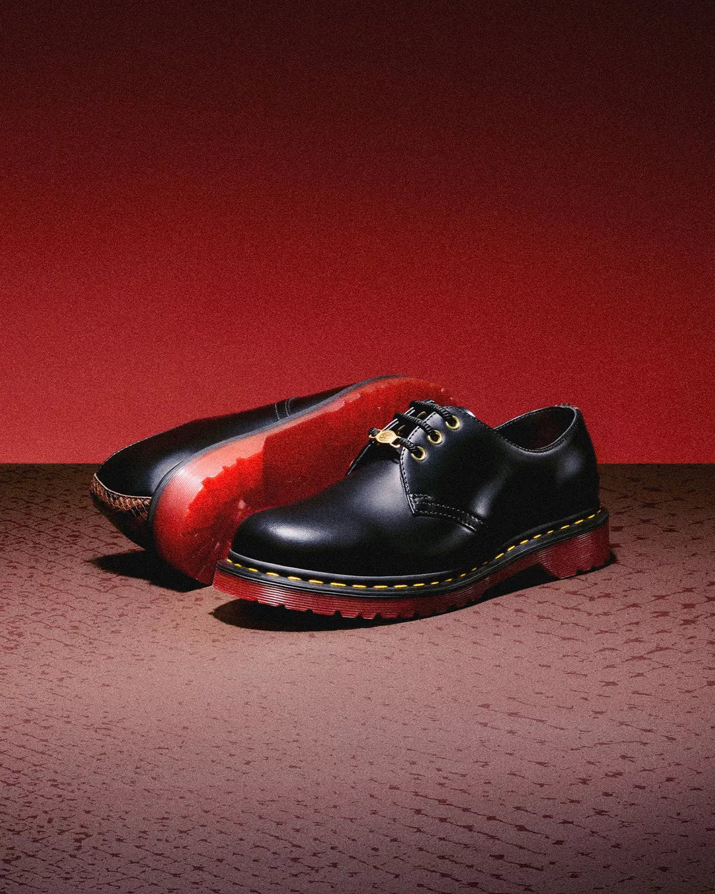DR MARTENS 1461 Year of the Snake Leather Lace Up Shoes