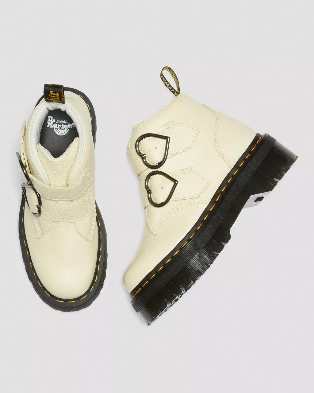 DR MARTENS Devon Heart Leather Platform Boots