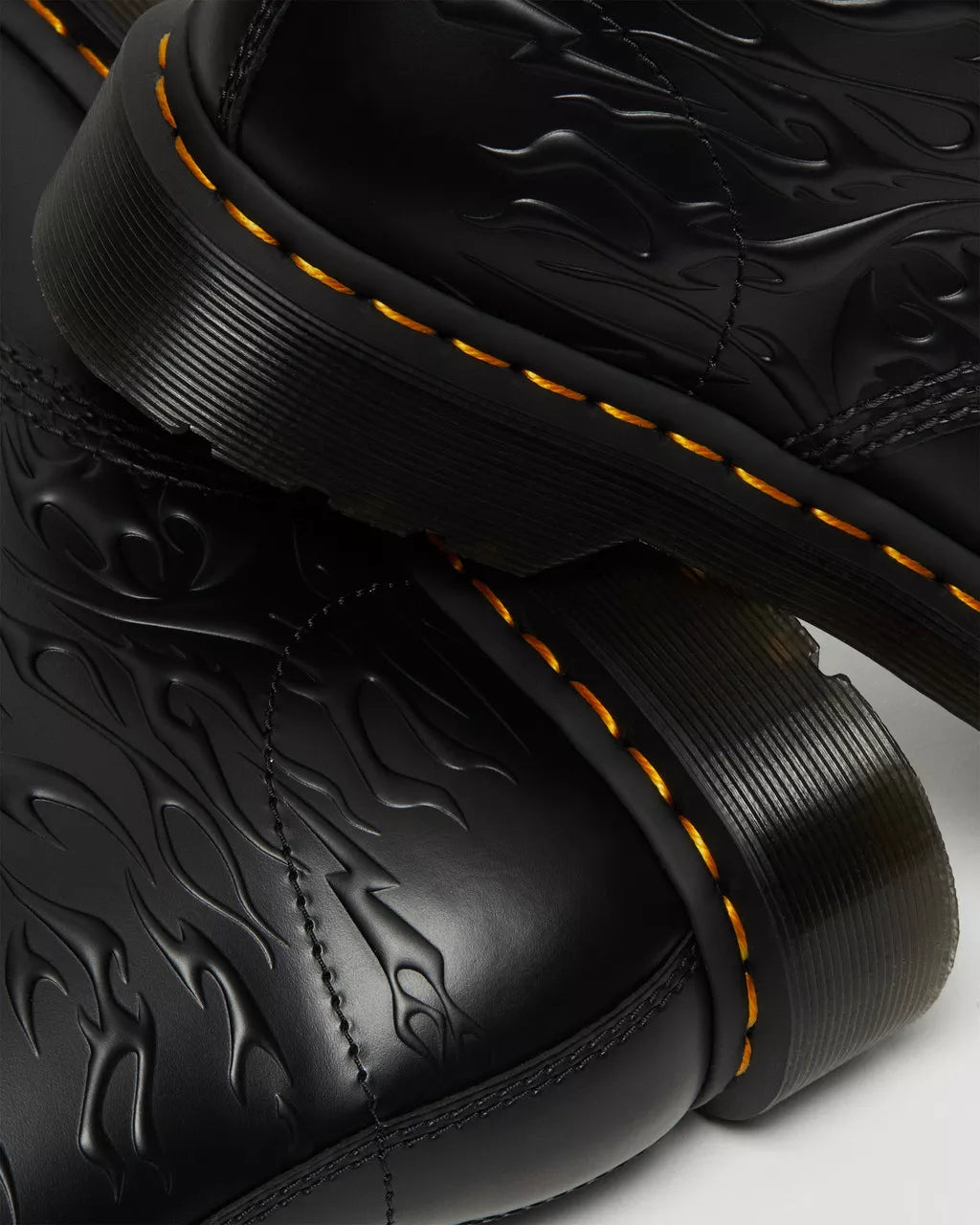 DR MARTENS 1460 Flames Emboss Leather Lace Up Boots