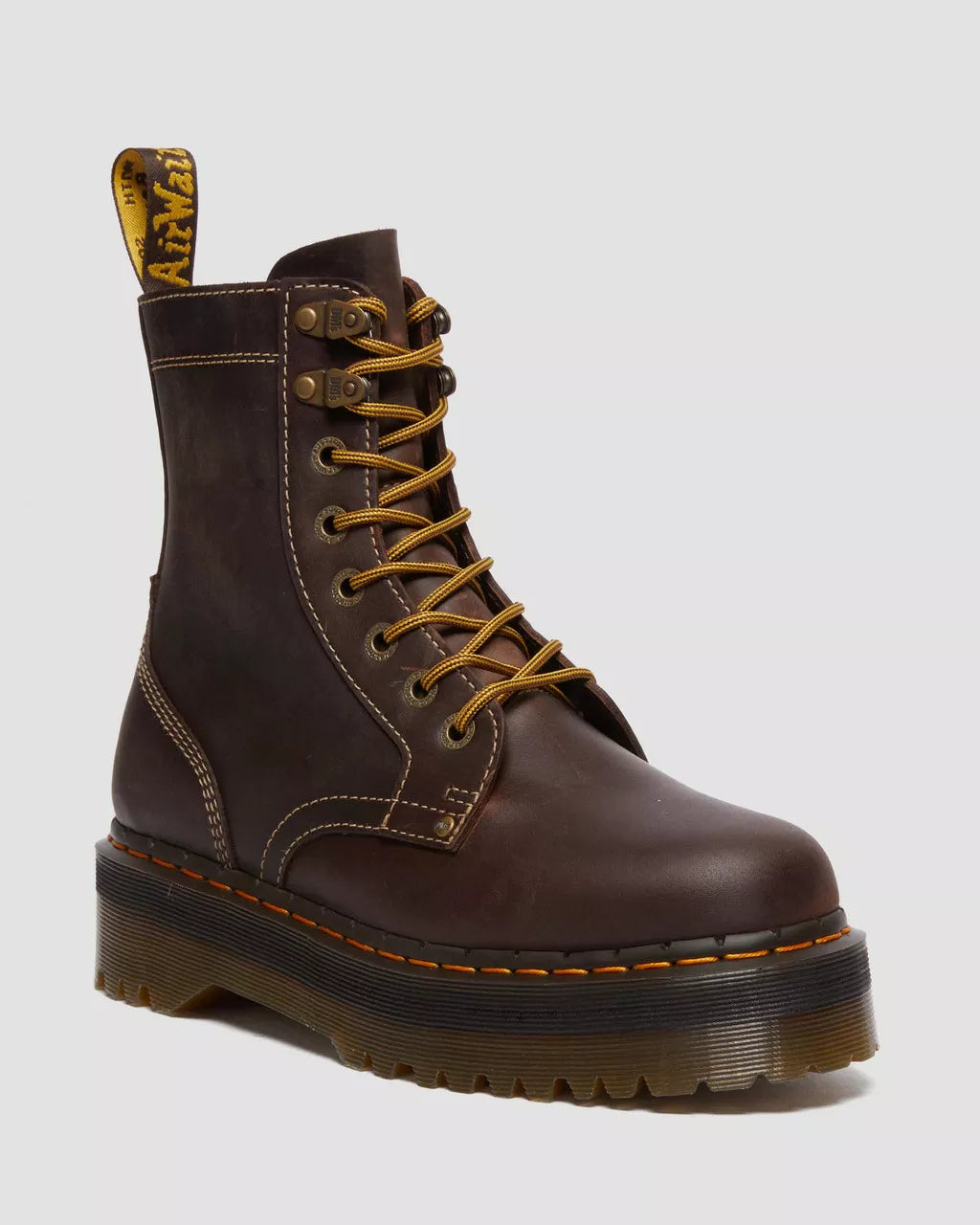 Jadon Boots Crazy Horse Leather Platforms