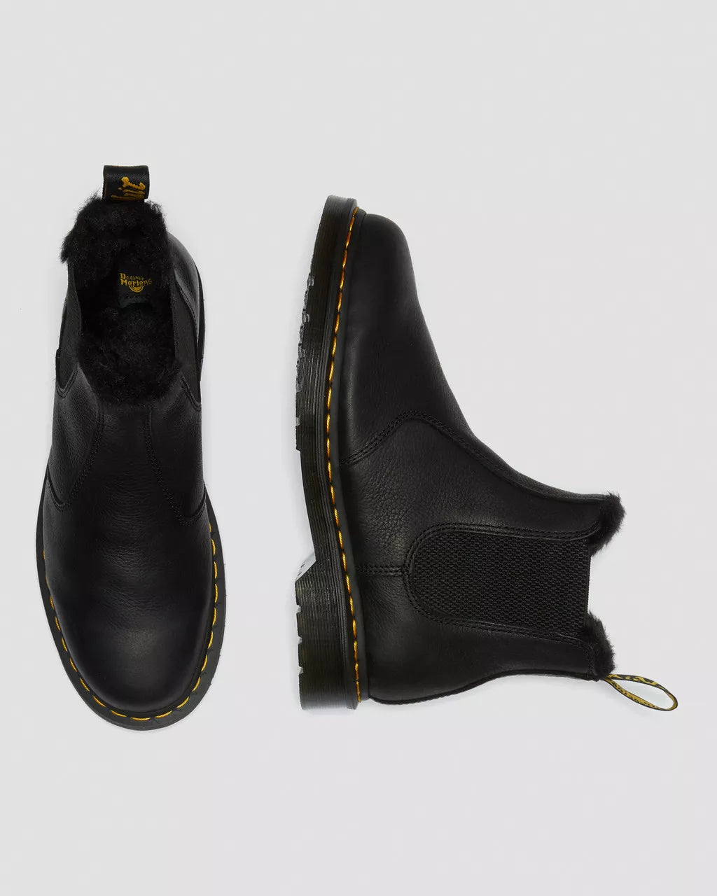 2976 Faux Fur Lined Chelsea Boots