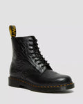 DR MARTENS 1460 Flames Emboss Leather Lace Up Boots