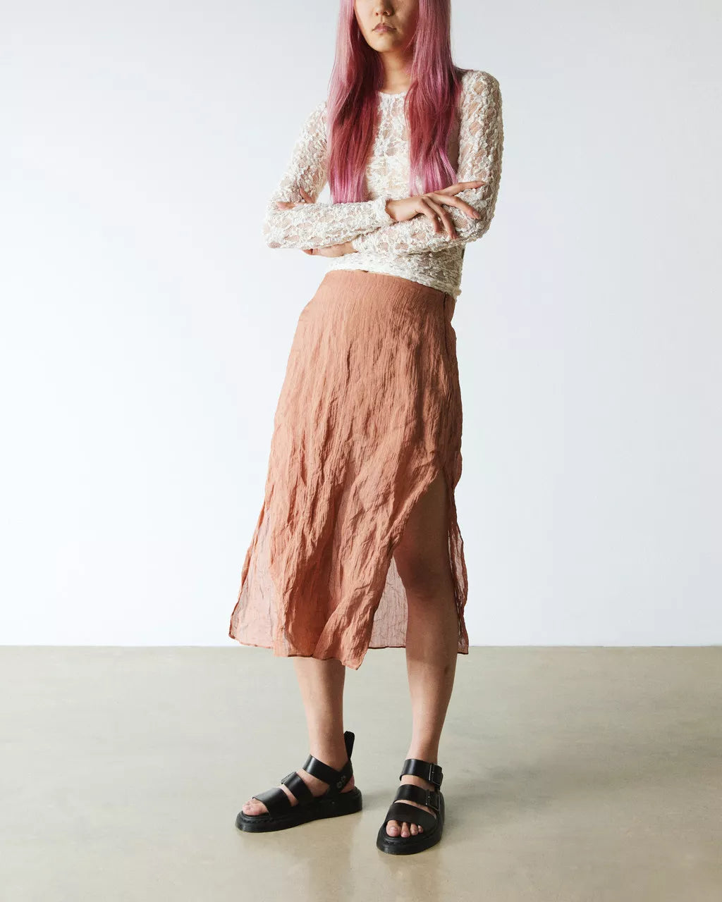DR MARTENS Gryphon Brando Leather Strap Sandals