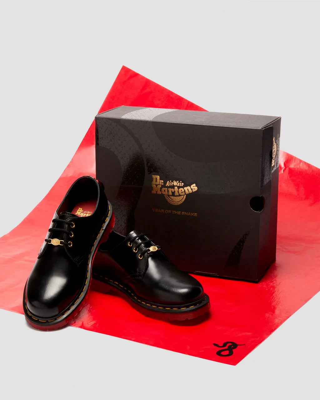 DR MARTENS 1461 Year of the Snake Leather Lace Up Shoes